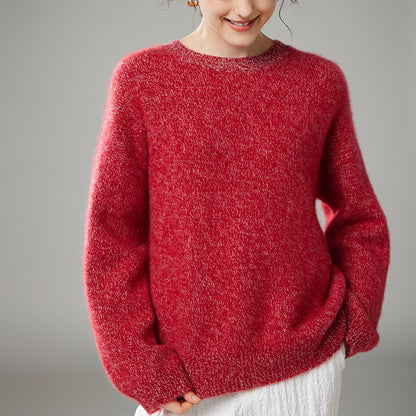 100% Thick Cashmere Crew Neck Sweater