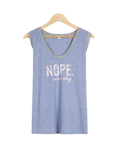 Comfy V-Neck Print Sleeveless Top