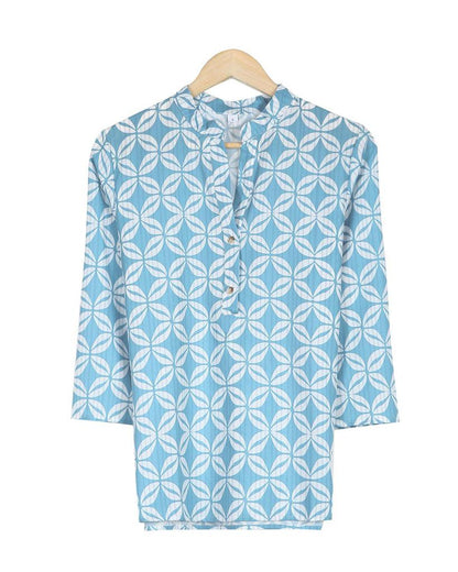 Groovy Print 3/4 Sleeve Top