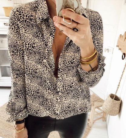 Cool Leopard Print Long Sleeve Shirt