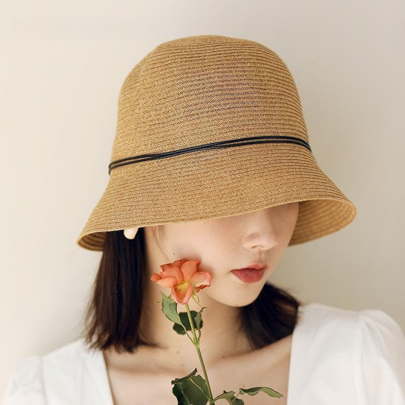 Foldable Bucket Hat Straw Hat