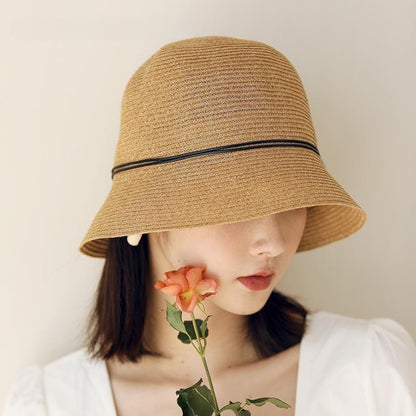Foldable Bucket Hat Straw Hat