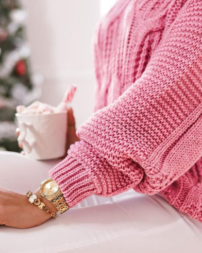 Always a Lady Pink Sweater