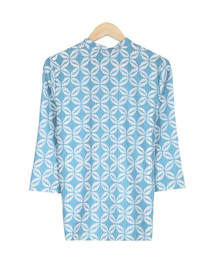 Groovy Print 3/4 Sleeve Top
