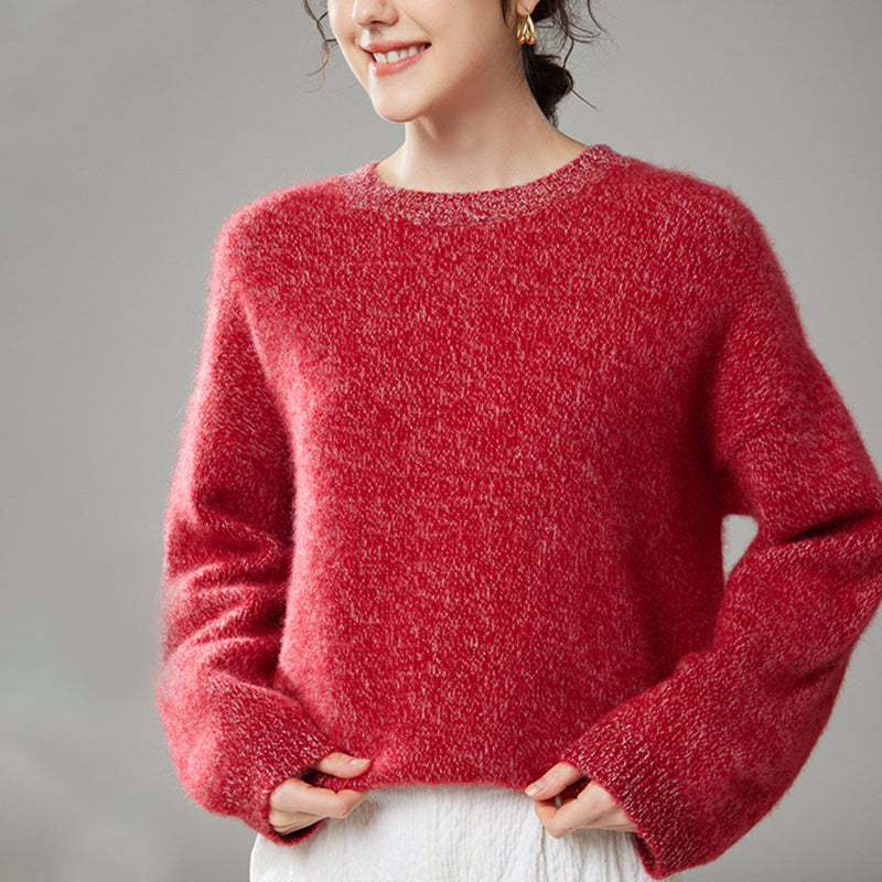 100% Thick Cashmere Crew Neck Sweater