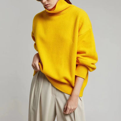 Turtleneck Ribbed Knit Sweater