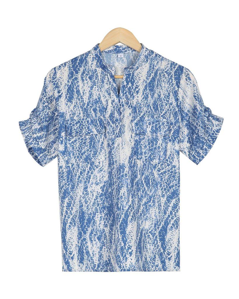 Retro Print Short Sleeve Top