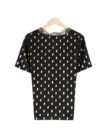Chic Print Short Sleeve Top