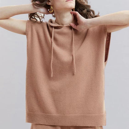 Sleeveless Hoodie Shorts Set