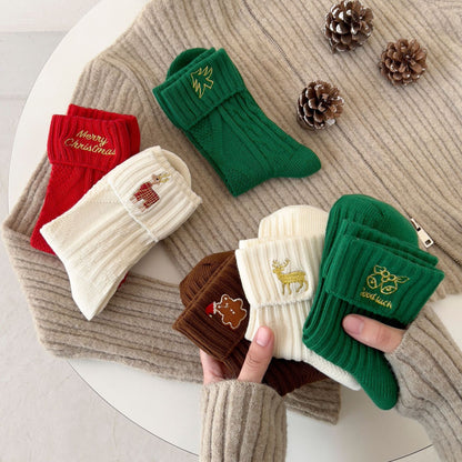 Women's Mid-Tube Socks Christmas Socks Gift Box