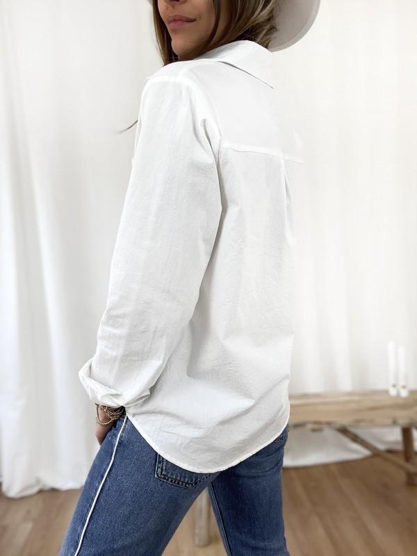 Basic Plain White Long Sleeve Shirt