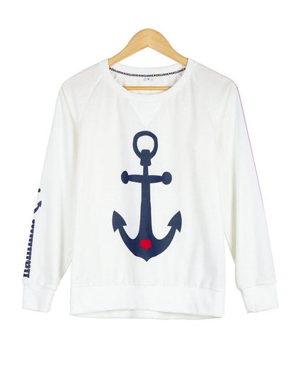 Distinctive Print Long Sleeve Sweatshirt