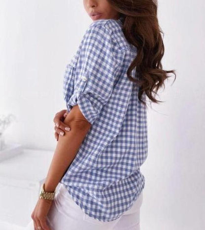 Preppy Plaid Print Short Sleeve Shirt