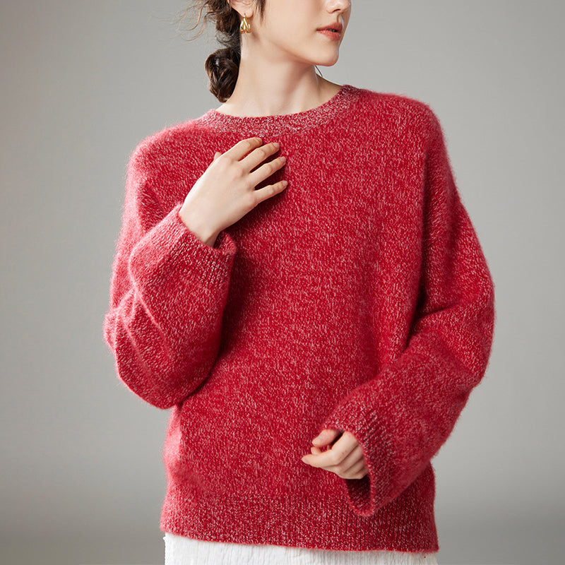 100% Thick Cashmere Crew Neck Sweater