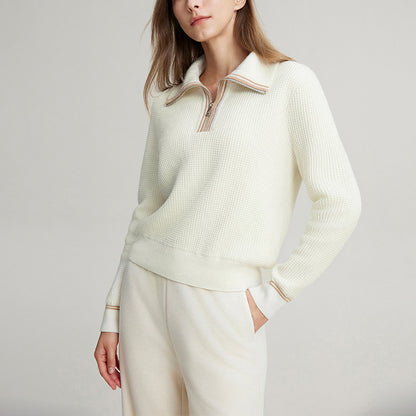 Half-Zip Pullover With Stand-Up Collar