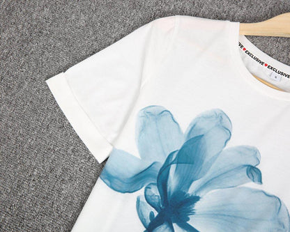 Elegant Print Short Sleeve Top
