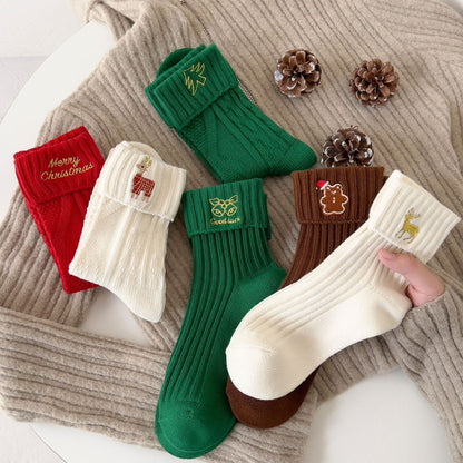 Women's Mid-Tube Socks Christmas Socks Gift Box