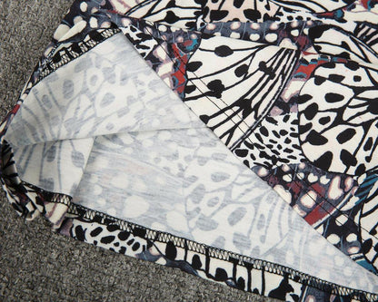 Retro V-Neck Print Sleeveless Top