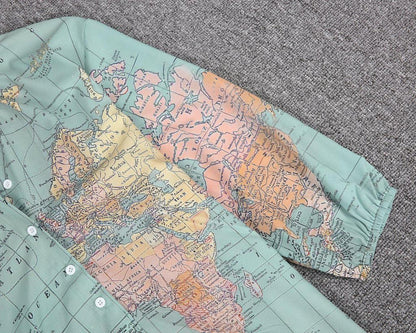 How Worldly Globe Print Shirt
