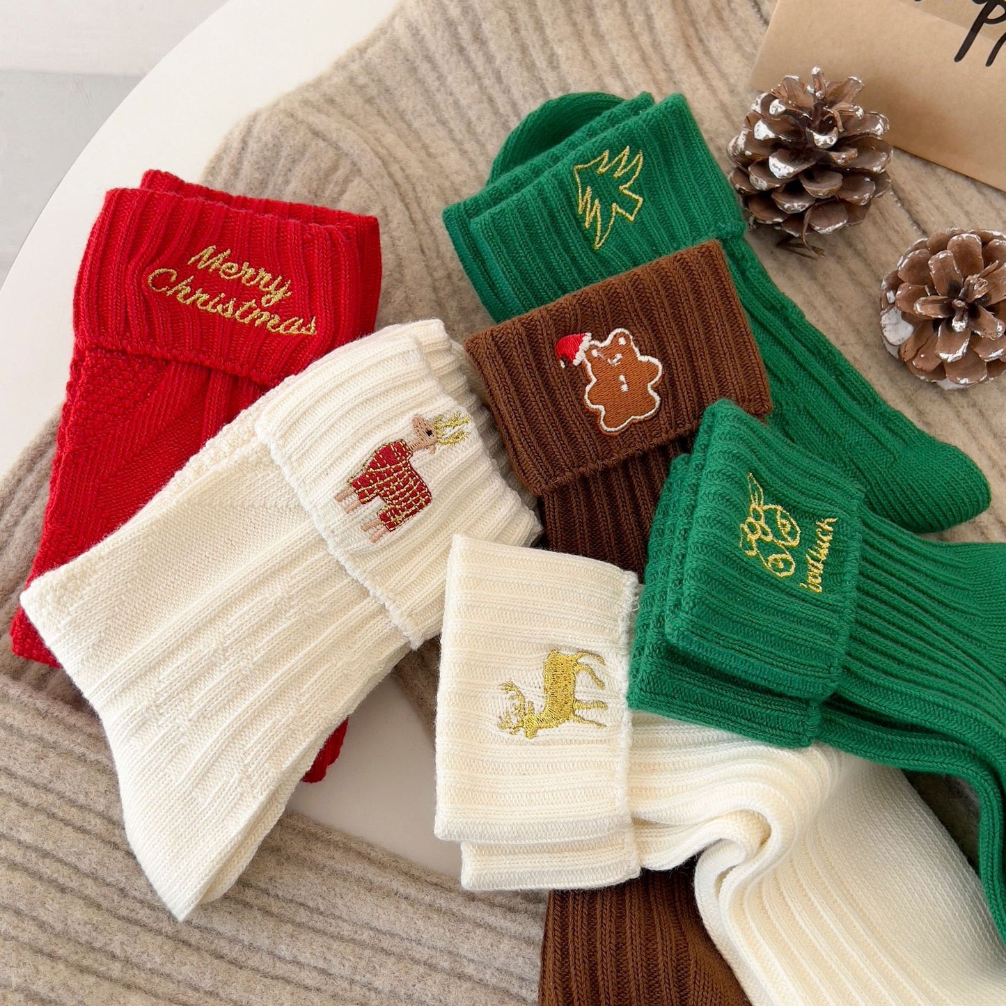 Women's Mid-Tube Socks Christmas Socks Gift Box