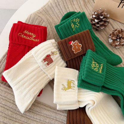 Women's Mid-Tube Socks Christmas Socks Gift Box