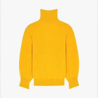 Turtleneck Ribbed Knit Sweater