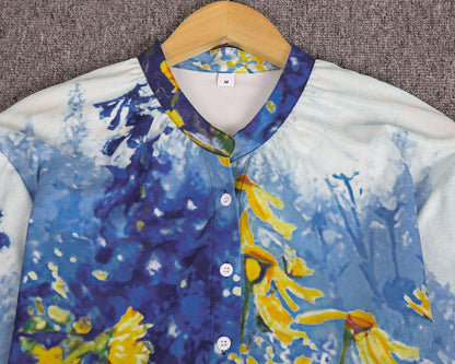 Attractive Print Button Front Closure Shirt