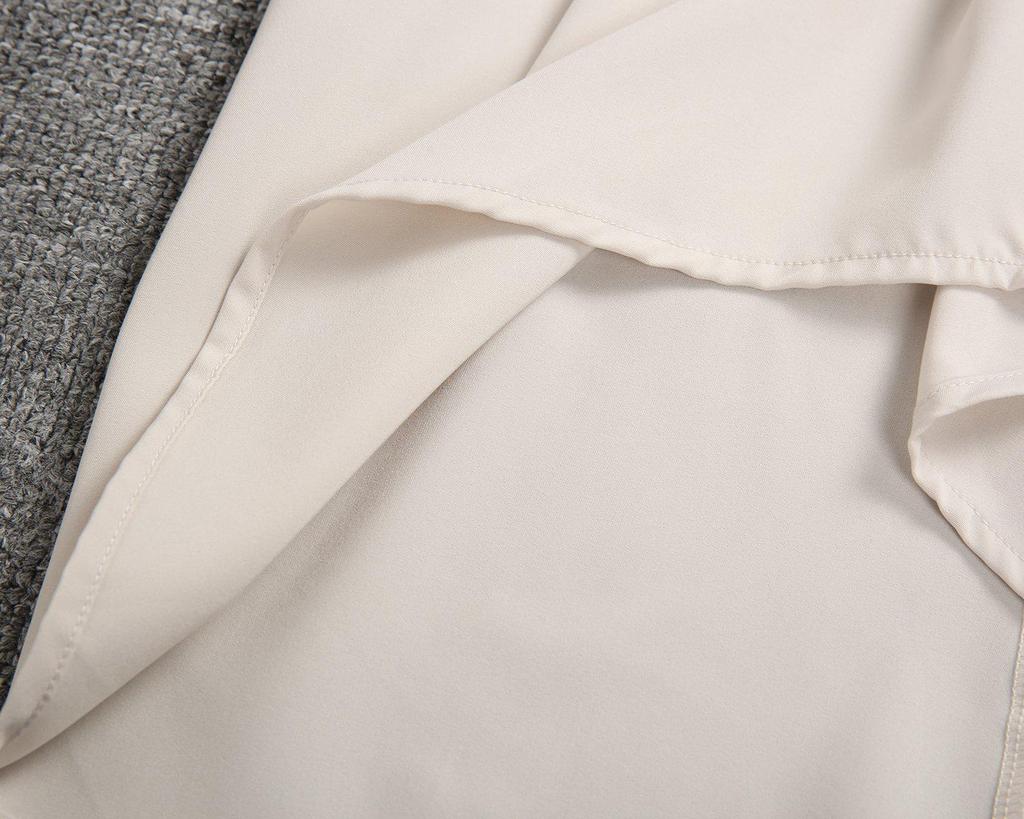 Apricot Vintage Plain Short Sleeve Midi Dress With Belt