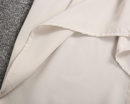Apricot Vintage Plain Short Sleeve Midi Dress With Belt