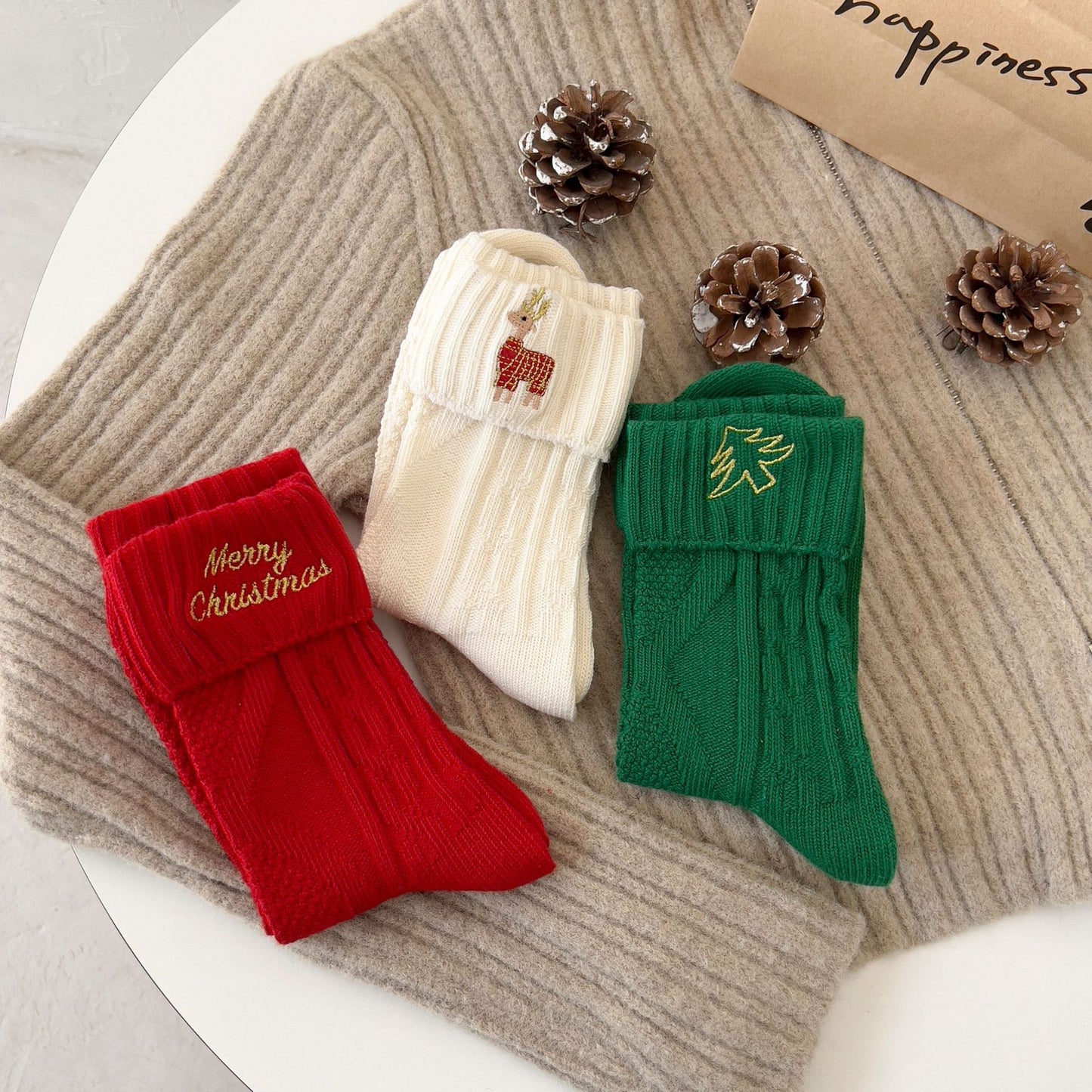 Women's Mid-Tube Socks Christmas Socks Gift Box
