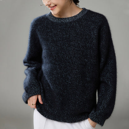 100% Thick Cashmere Crew Neck Sweater