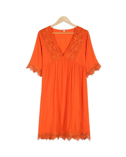 Special Plain Short Sleeve Mini Dress
