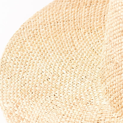 French Style Simple Outdoor Travel Flat Top Straw Hat