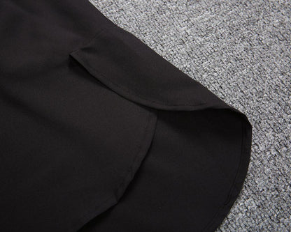 Cool V-Neck Plain Mini Dress