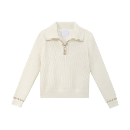 Half-Zip Pullover With Stand-Up Collar