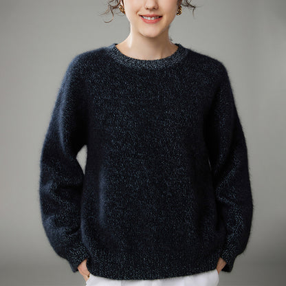 100% Thick Cashmere Crew Neck Sweater