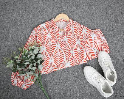 Modern Styling Print 3/4 Sleeve Top