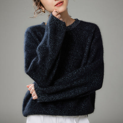 100% Thick Cashmere Crew Neck Sweater