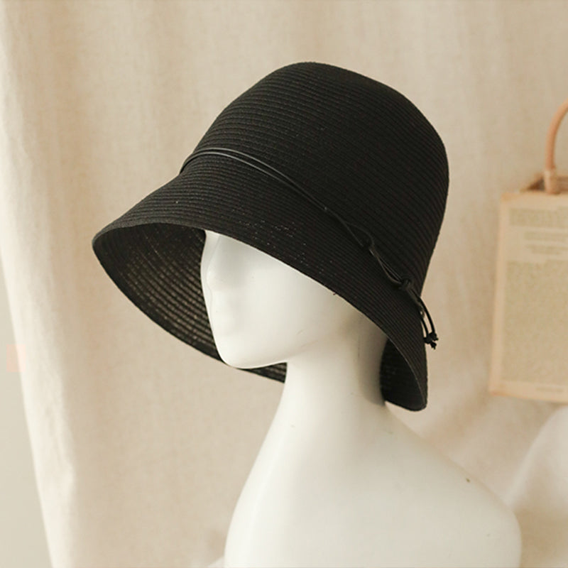 Foldable Bucket Hat Straw Hat